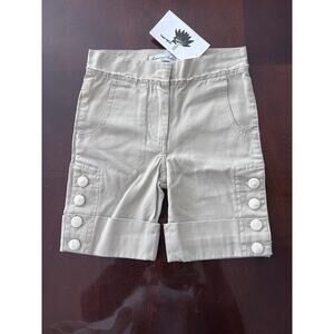 American Retro Beige Size 4A Girls Shorts with Beautiful Detai